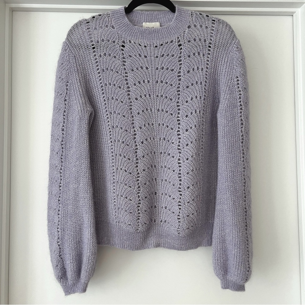 Aritzia Little Moon Lilac Light Purple Gardenia Sweater - Size Small